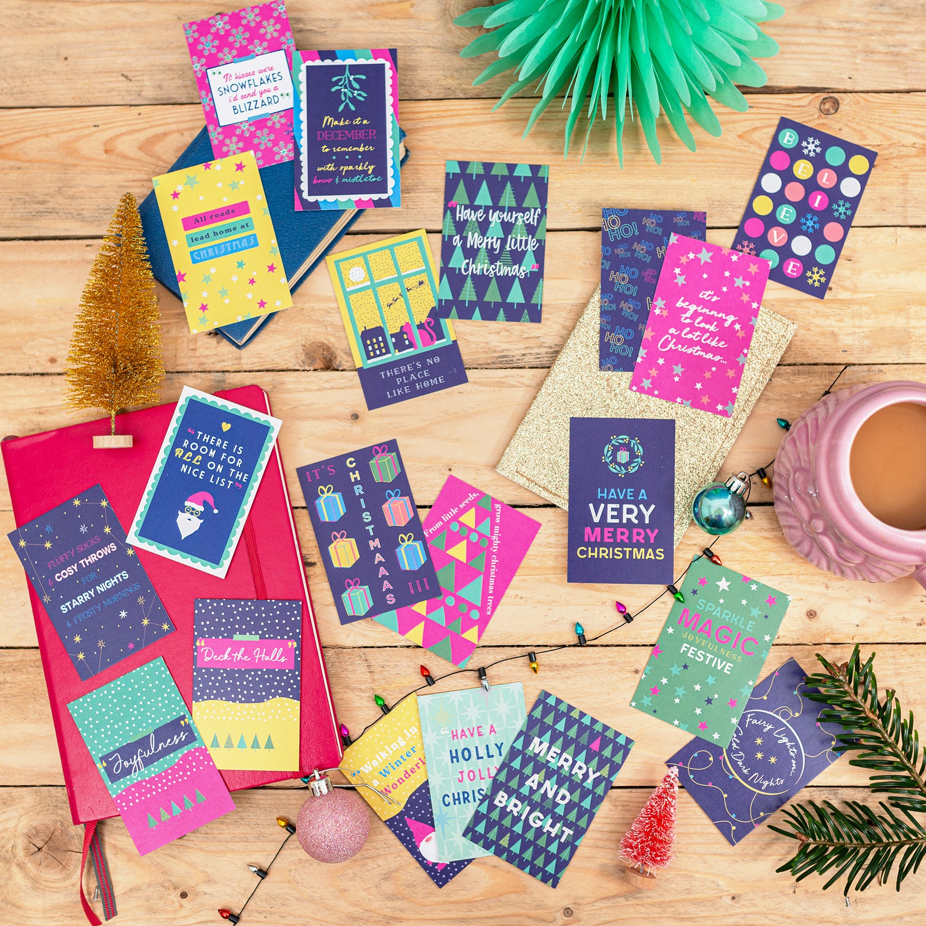 A spread of the Inspired Christmas Quote Cards showing individual holiday designs.